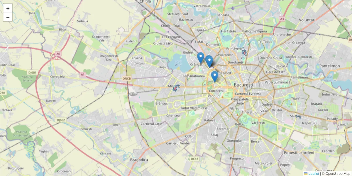 Hartă a codului poștal  și a codurilor poștale învecinate