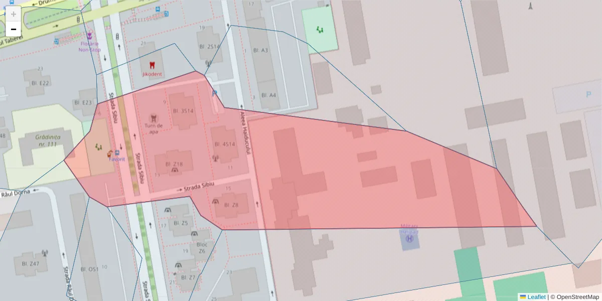 Hartă a codului poștal  și a codurilor poștale învecinate