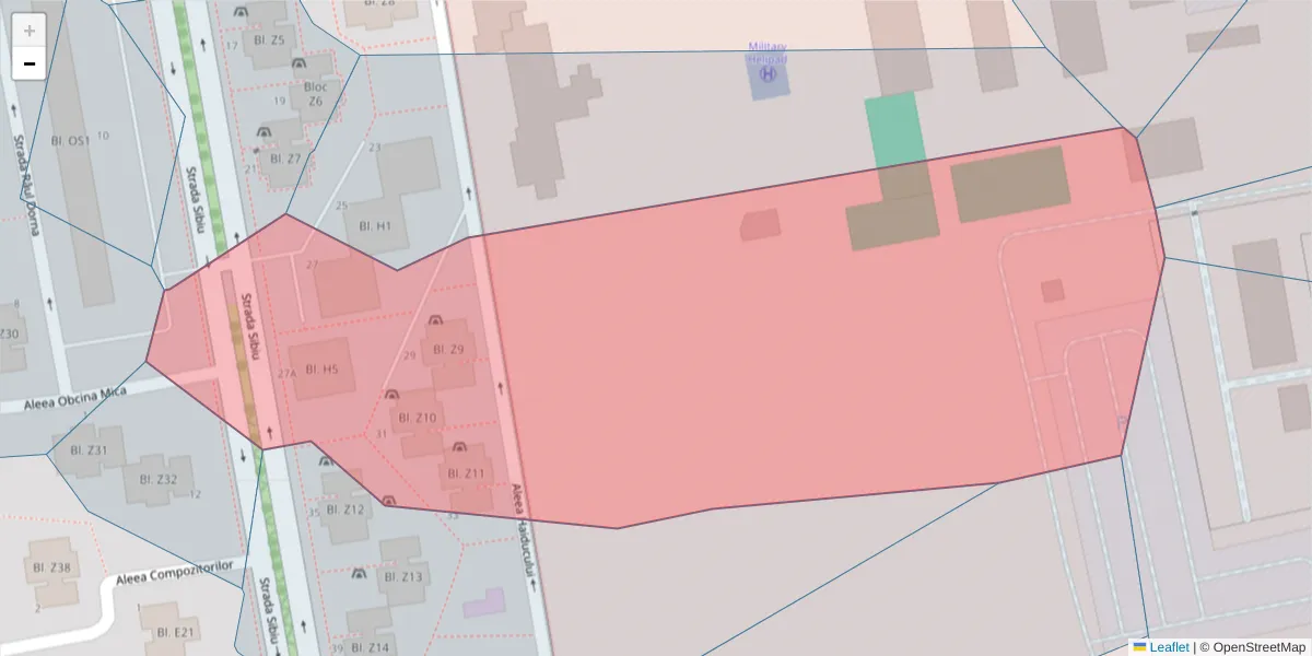 Hartă a codului poștal  și a codurilor poștale învecinate