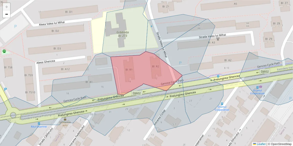 Hartă a codului poștal  și a codurilor poștale învecinate