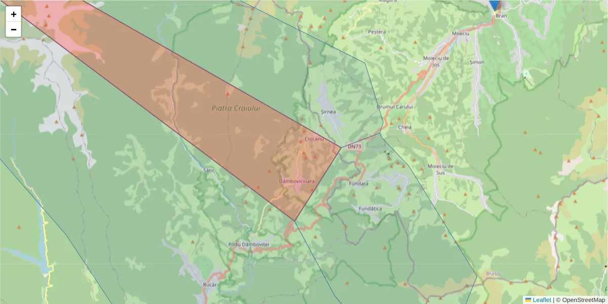 Hartă a codului poștal  și a codurilor poștale învecinate