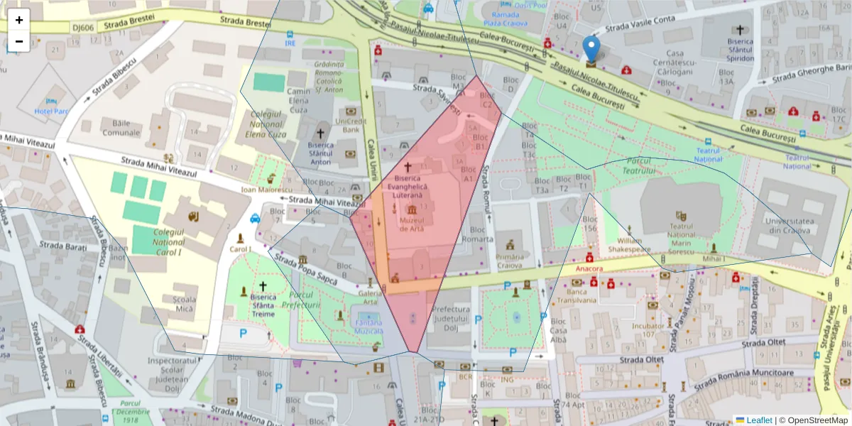 Hartă a codului poștal  și a codurilor poștale învecinate