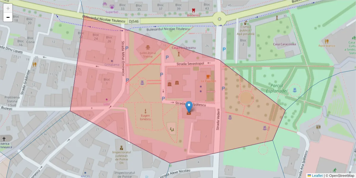 Hartă a codului poștal  și a codurilor poștale învecinate