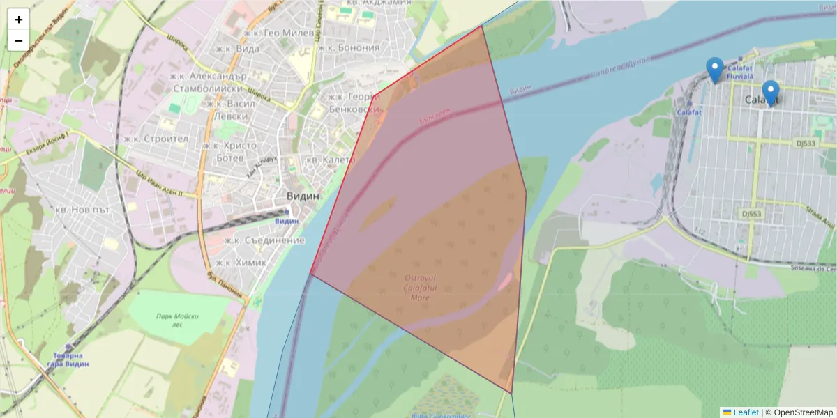 Hartă a codului poștal  și a codurilor poștale învecinate