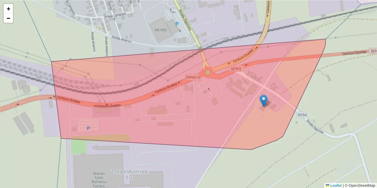 Hartă a codului poștal  și a codurilor poștale învecinate