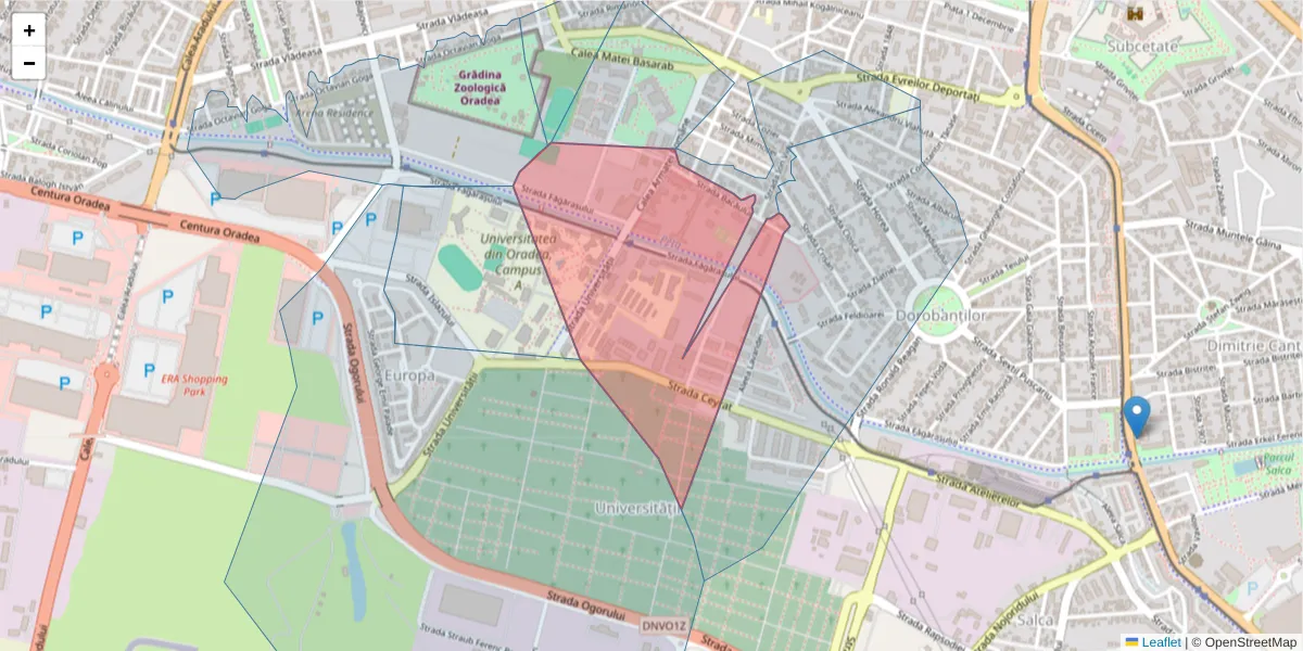 Hartă a codului poștal  și a codurilor poștale învecinate