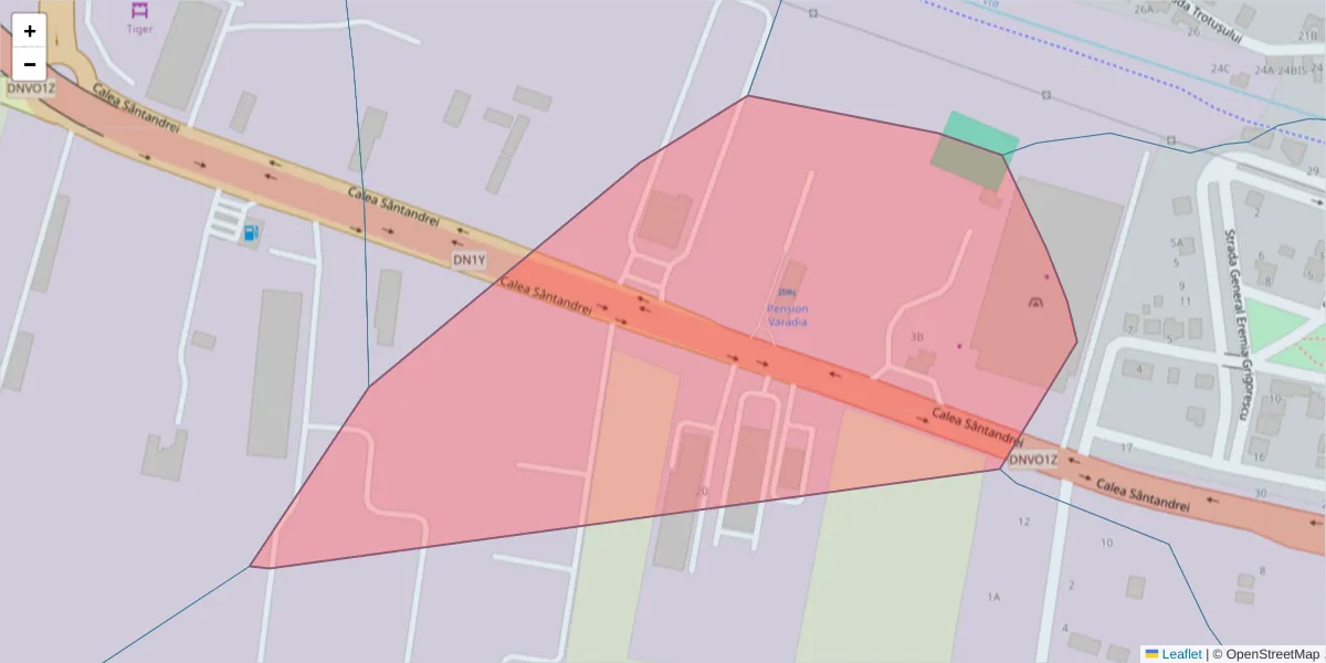 Hartă a codului poștal  și a codurilor poștale învecinate