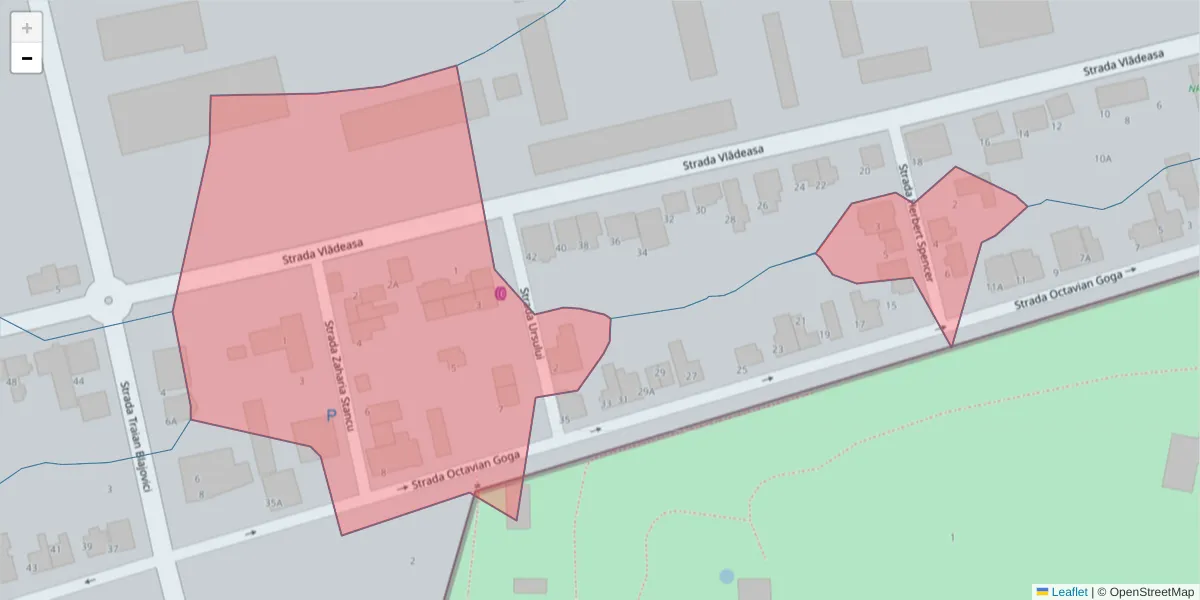 Hartă a codului poștal  și a codurilor poștale învecinate