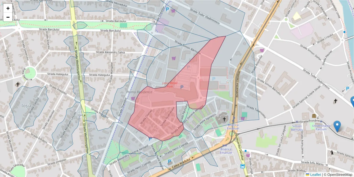 Hartă a codului poștal  și a codurilor poștale învecinate