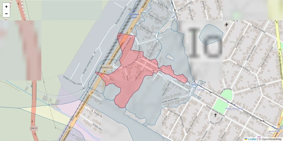 Hartă a codului poștal  și a codurilor poștale învecinate