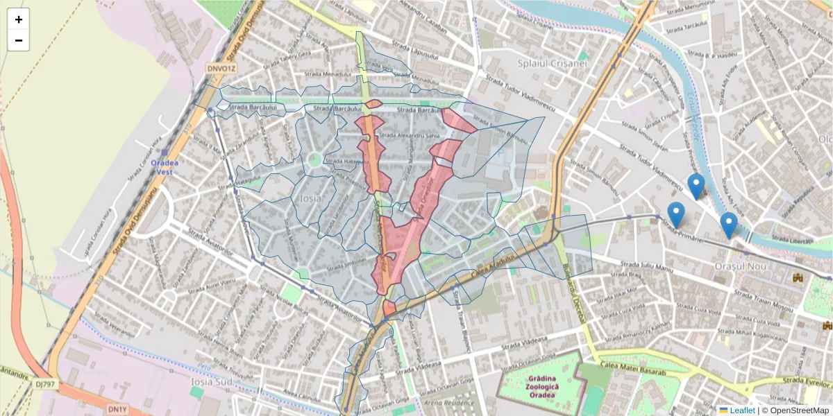 Hartă a codului poștal  și a codurilor poștale învecinate