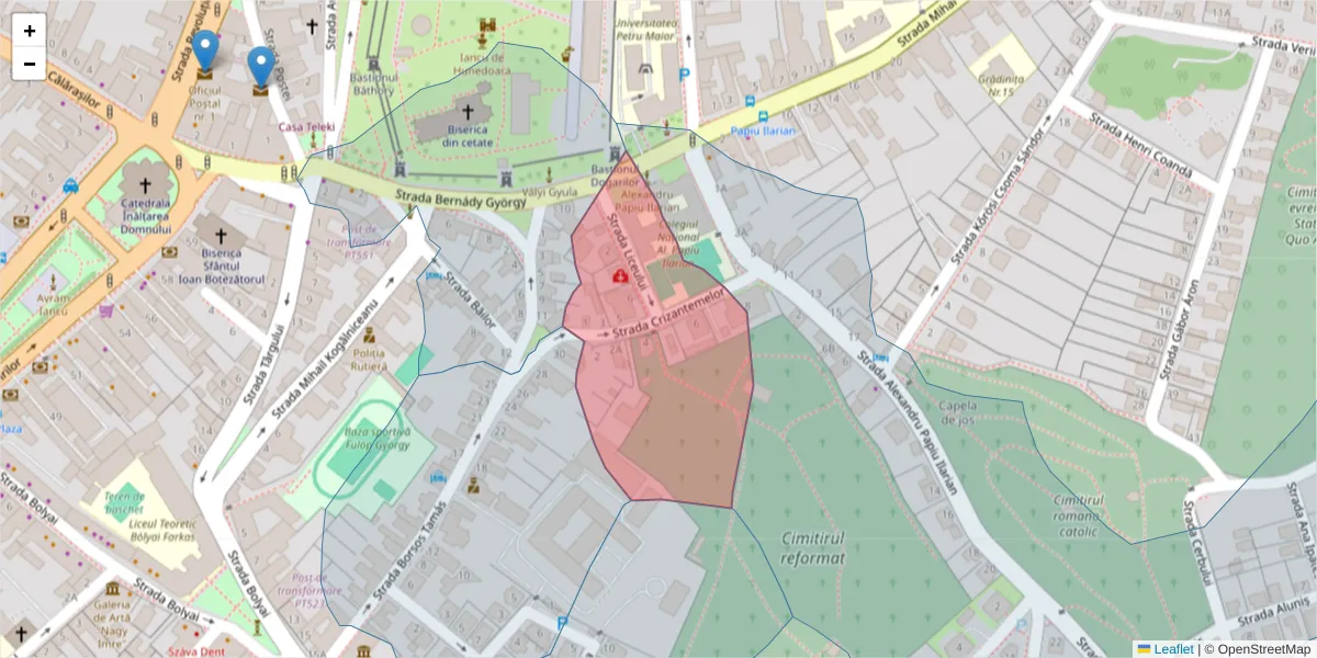 Hartă a codului poștal  și a codurilor poștale învecinate