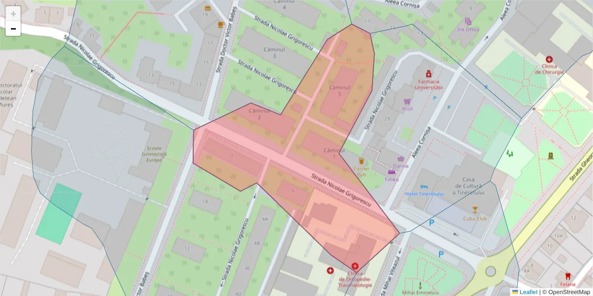 Hartă a codului poștal  și a codurilor poștale învecinate