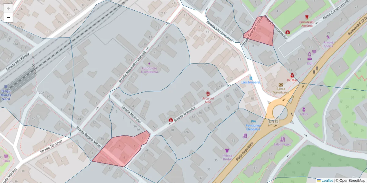 Hartă a codului poștal  și a codurilor poștale învecinate