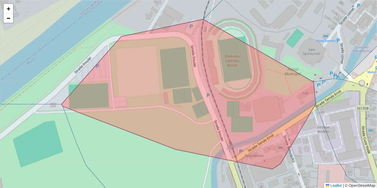 Hartă a codului poștal  și a codurilor poștale învecinate