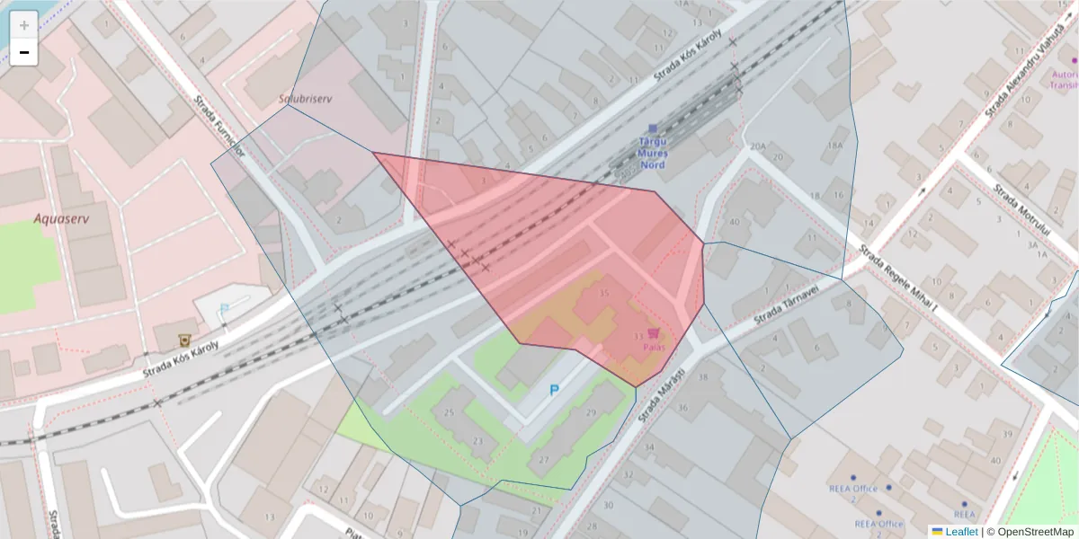 Hartă a codului poștal  și a codurilor poștale învecinate