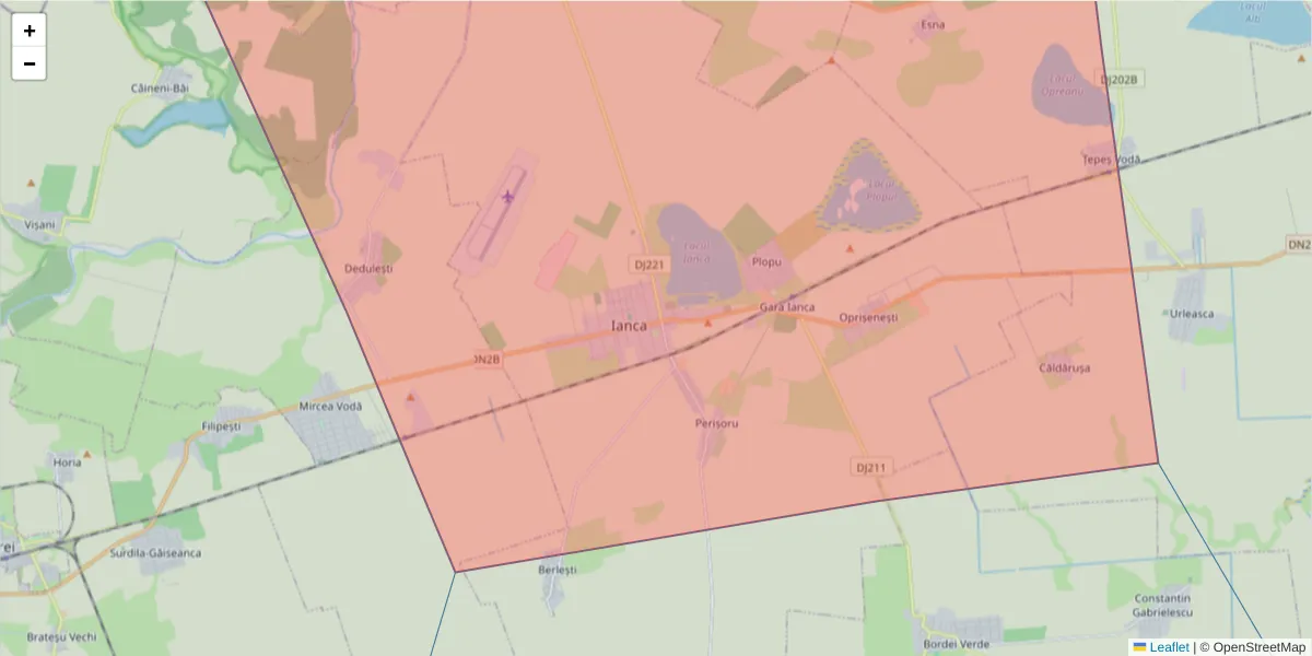 Hartă a codului poștal  și a codurilor poștale învecinate